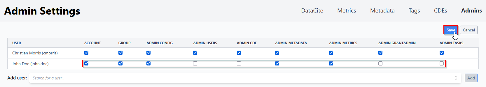 Edit Manager System Admin To completely remove a user from the administrators, deselect all ...